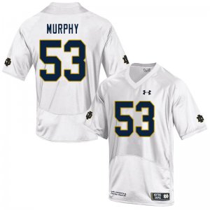 Notre Dame Fighting Irish Men's Quinn Murphy #53 White Under Armour Authentic Stitched College NCAA Football Jersey PRR6299YM